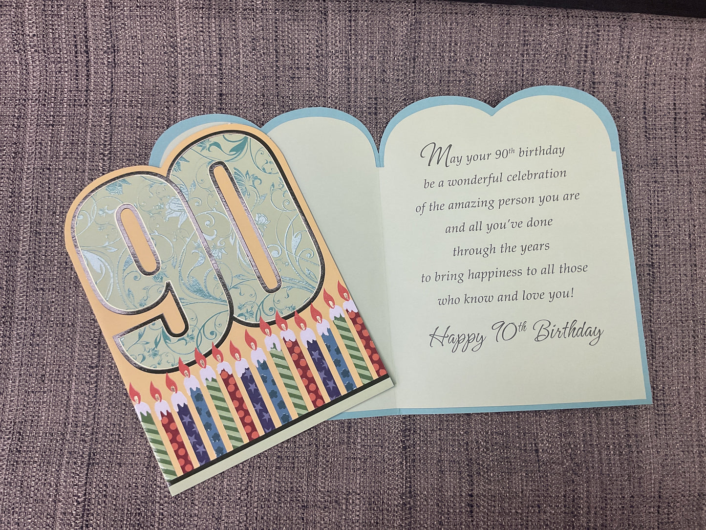 90th Birthday Card