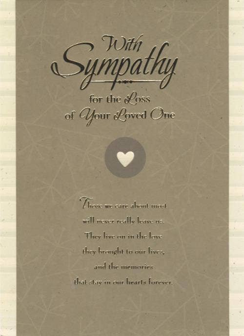 Sympathy Loss Loved One