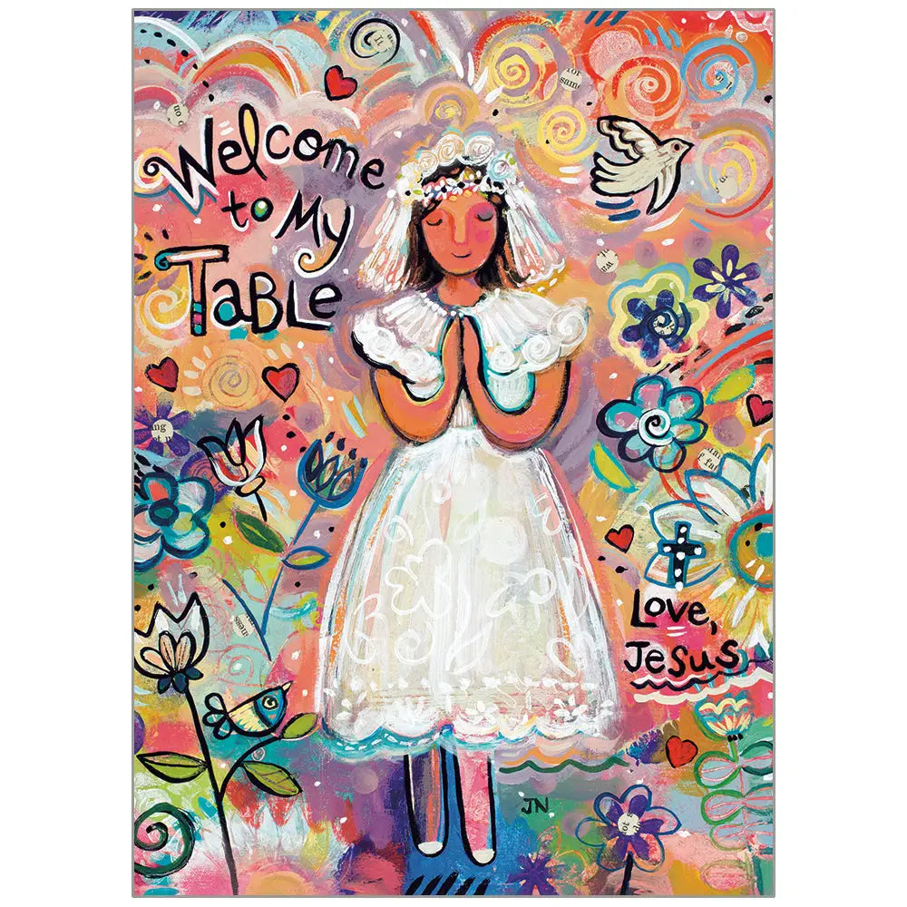 First Communion Girl - Faith First Communion Girl Card