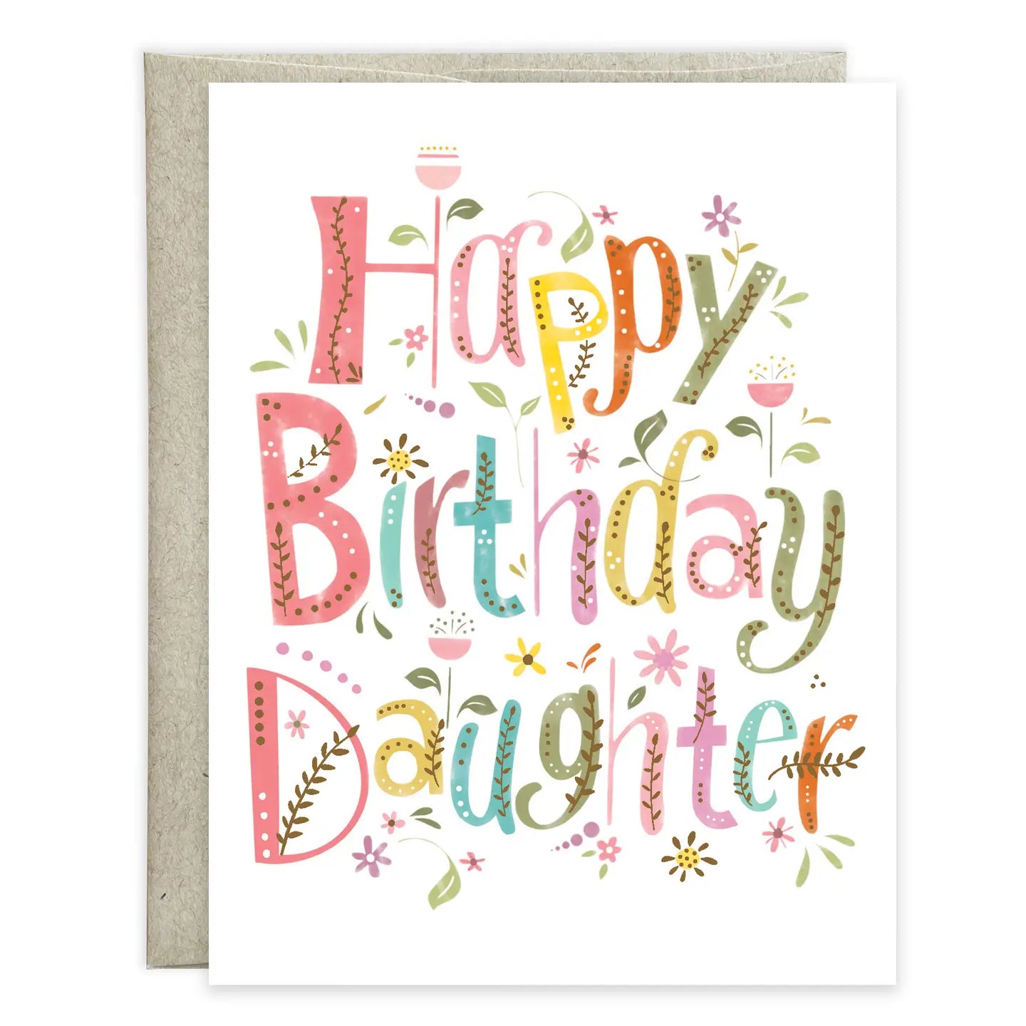 Birthday Greeting Card - Daughter Flora Birthday