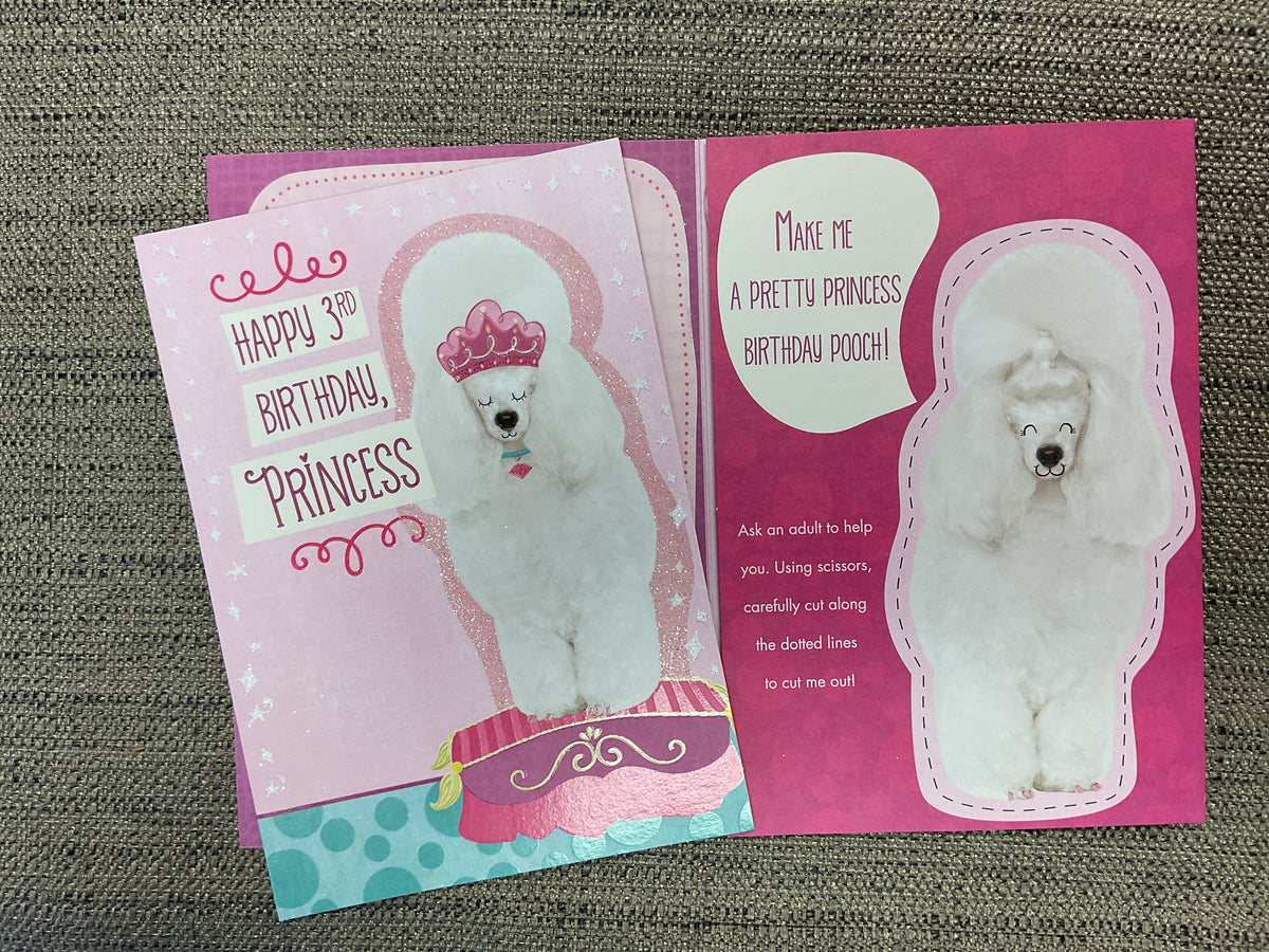 Age 3 Birthday Card *Includes Stickers*