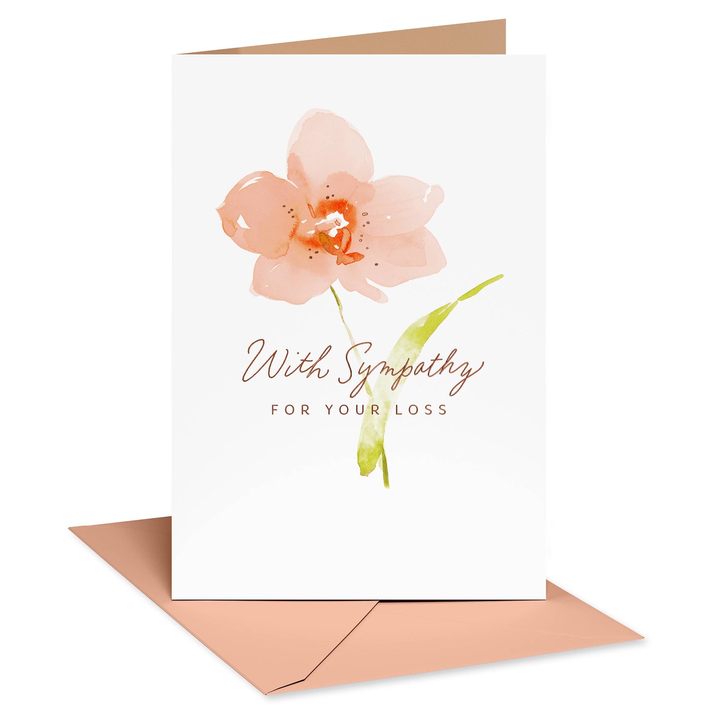 With Sympathy for Your Loss Floral Card