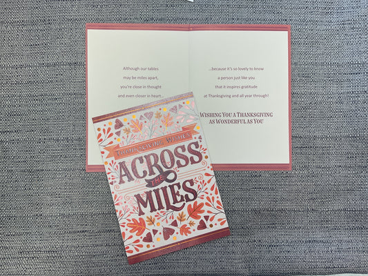Thanksgiving Wishes Across the Miles Card