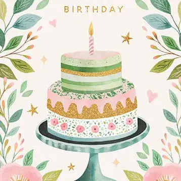 Pretty Cake Birthday Greeting Card