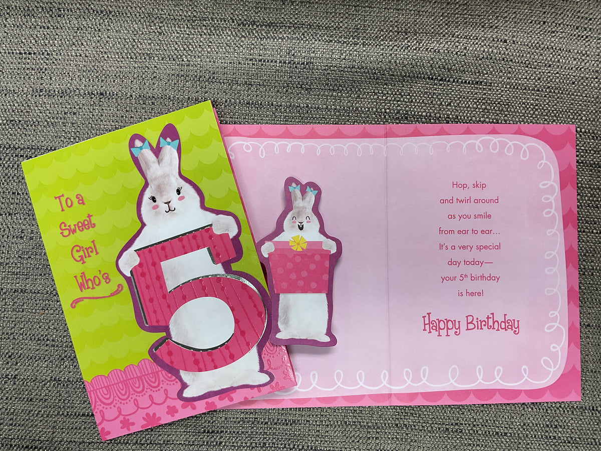 Age 5 Birthday Card *Spring*