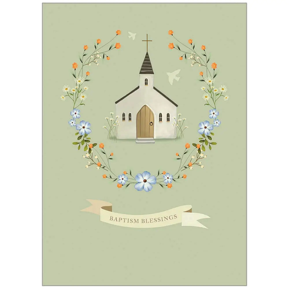 Little Church - Faith Baptism Card