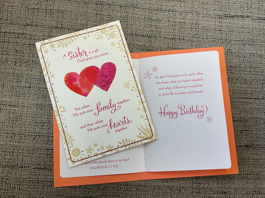 Sister Religious Birthday Card