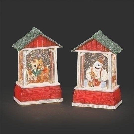 Lighted Barn Rudolph Shimmering Merry Lite