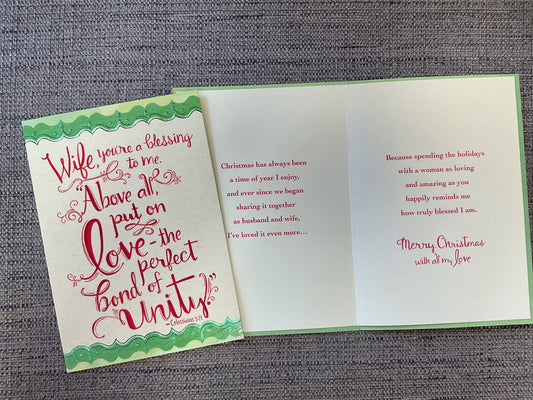 Wife Religious Christmas Card