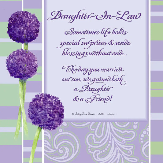 Daughter in Law Flowers - Family Birthday Card