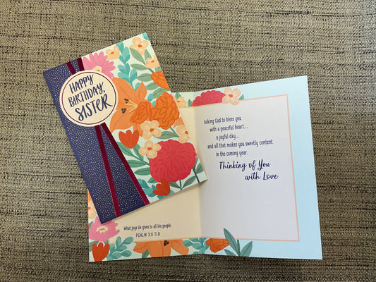 Sister Religious Birthday Card