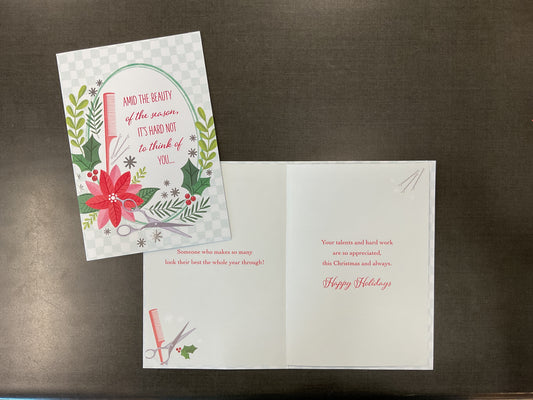 Christmas Card - For Hairdresser