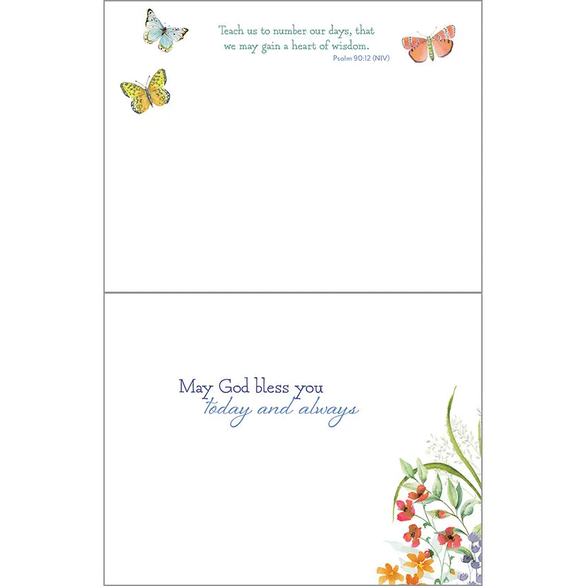 With Scripture Birthday Greeting Card - Spring Meadows