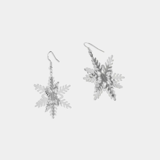 3D Snowflake Earring