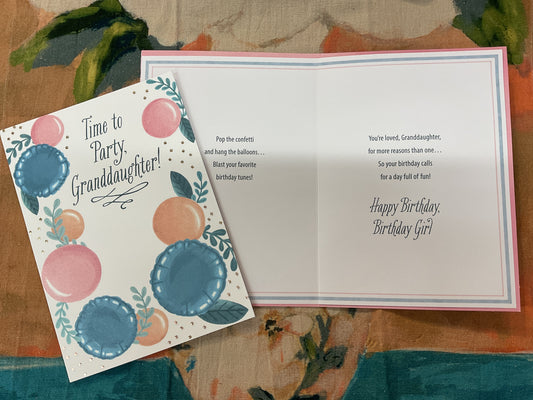 Granddaughter Birthday