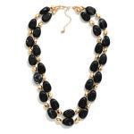 Layered Marble Beaded Necklace