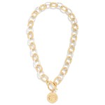 Hammered Chain Link Necklace