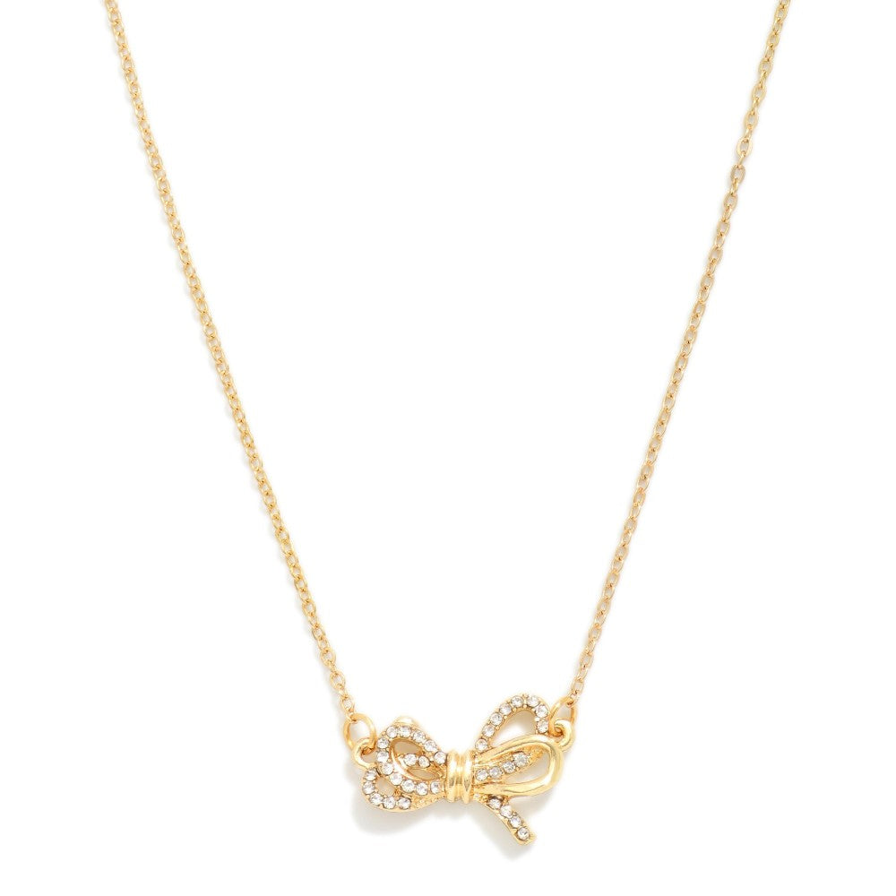 Necklace with Bow Pendant