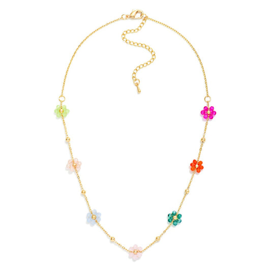 Beaded Flower Necklace