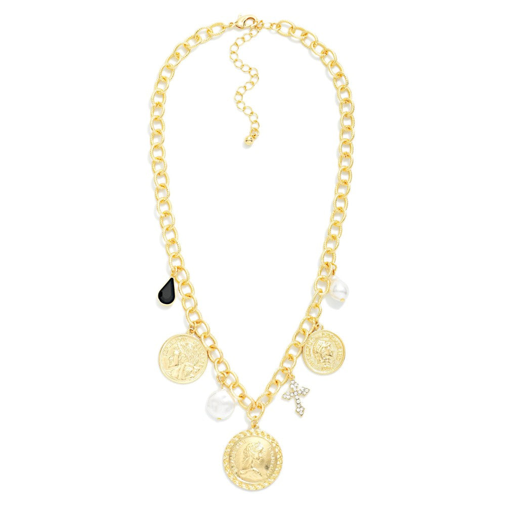 Twisted Link Charm Necklace