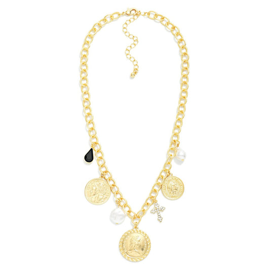 Twisted Link Charm Necklace