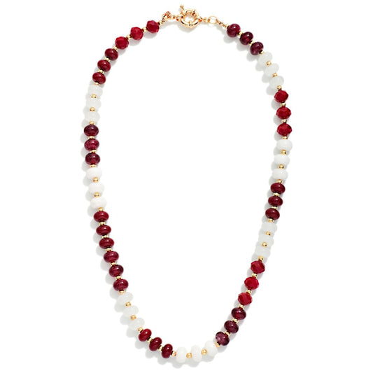 Stone & faceted Bead Game Day Beaded Necklace