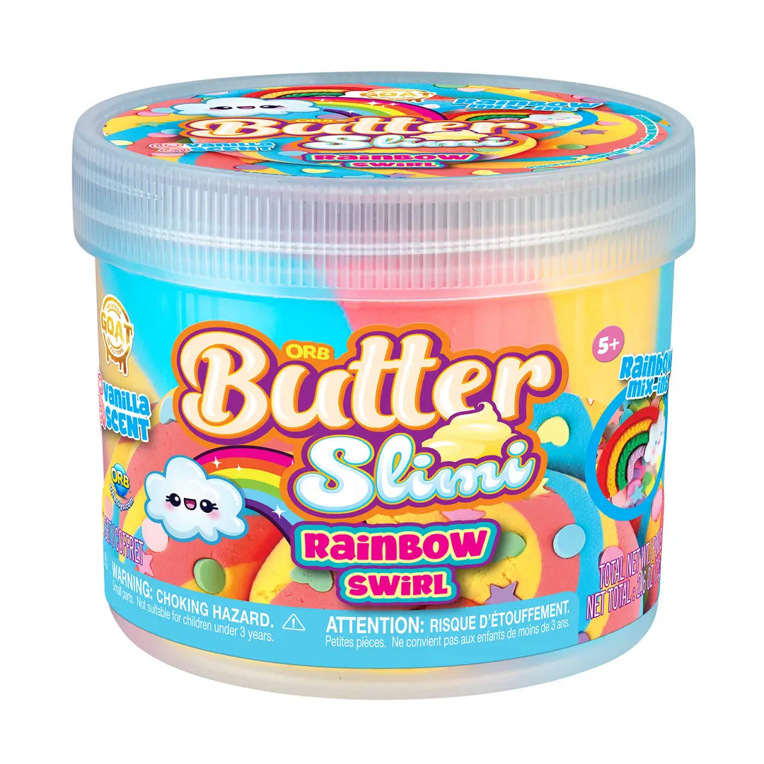 Butter Slimi Rainbow Swirl Slime