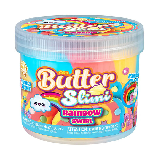 Butter Slimi Rainbow Swirl Slime