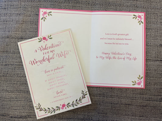 Religious Wife Valentine's Day Card