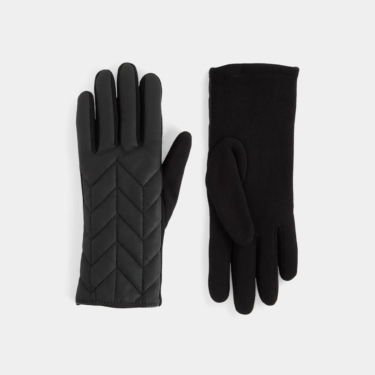Matte Chevron Puffer Touch Screen Gloves, Asst