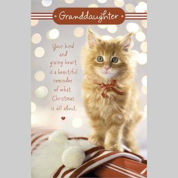 Granddaughter Christmas Card with Love