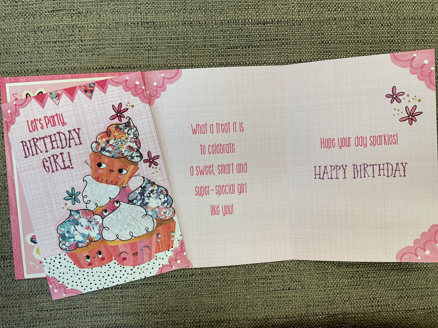Girl Juvenile Birthday Card *With Stickers*