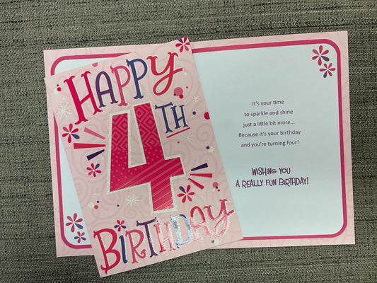 Age 4 Birthday Card