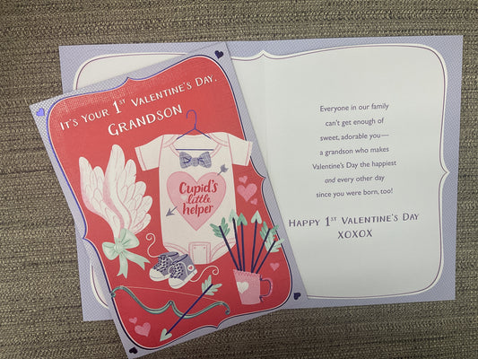 Grandson 1st Valentine’s Day Card