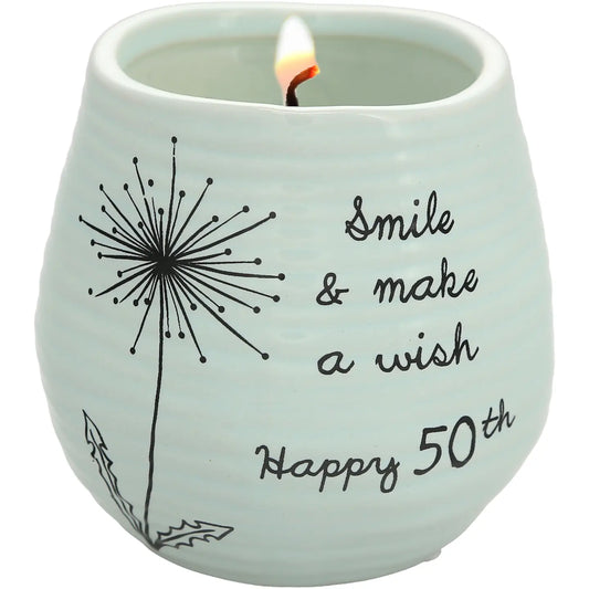 Happy 50th 8oz - 100% Soy Wax Candle Scent: Serenity