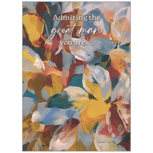 Abstract Leaves - Faith Birthday For Him Card