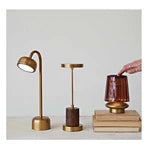 Recycled Glass & Metal Pleated LED Table Lamp w/ Touch Sensor