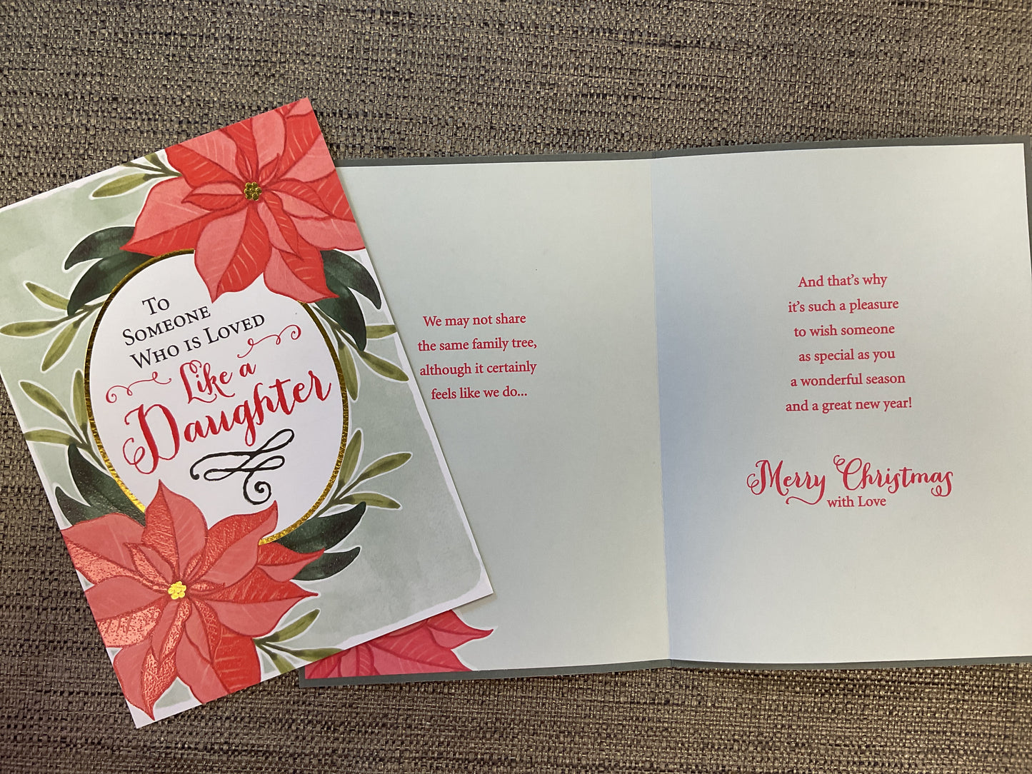 Like a Daughter Christmas Card