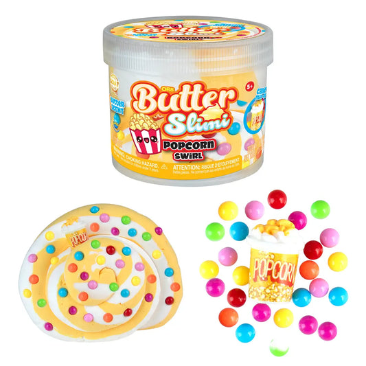 Butter Slimi Popcorn Swirl Slime