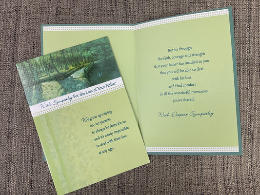Loss of Father - Sympathy card