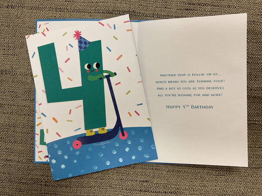 Age 4 - Birthday Card