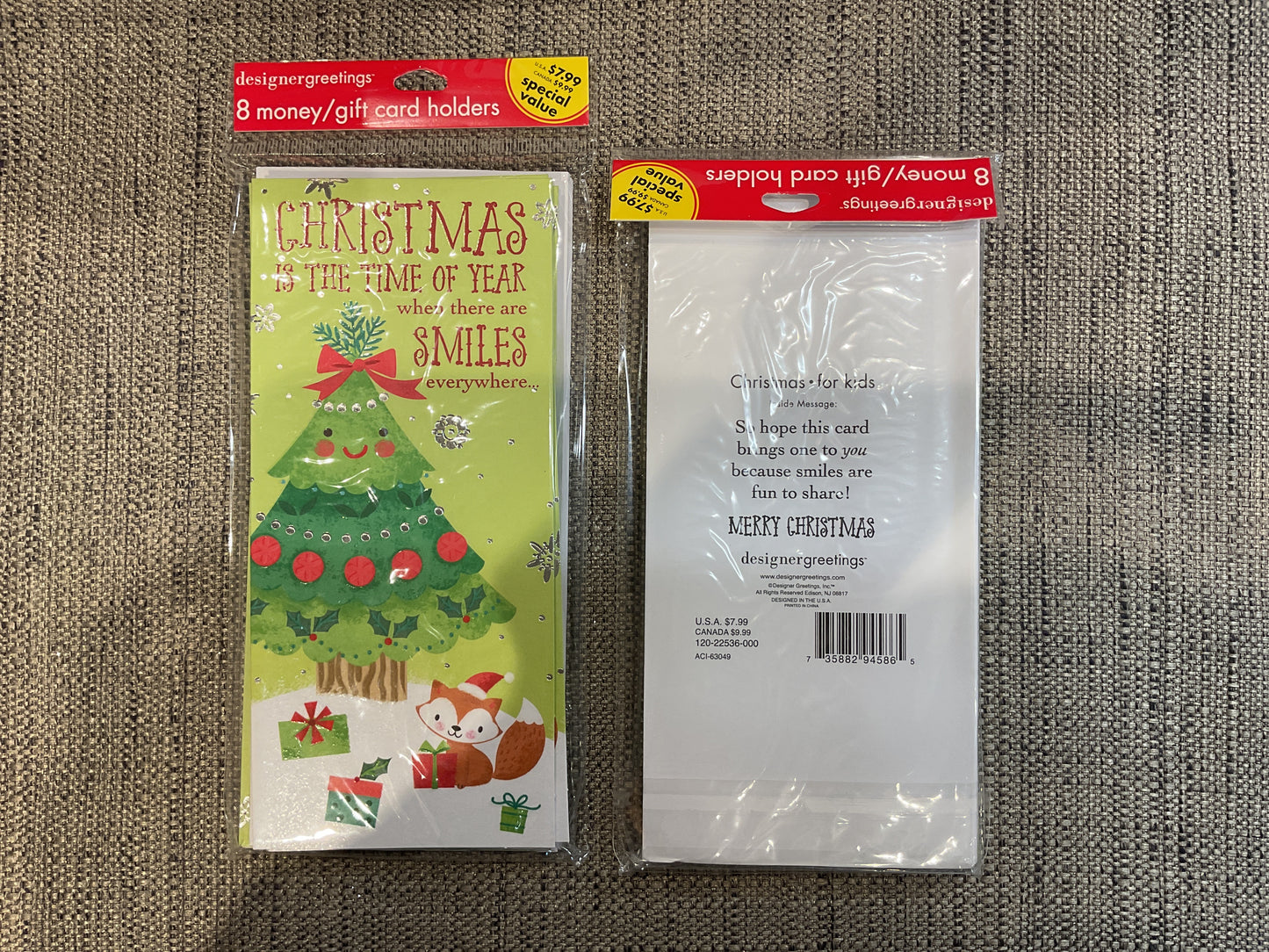 8 Ct Christmas Money/Gift Card Holders