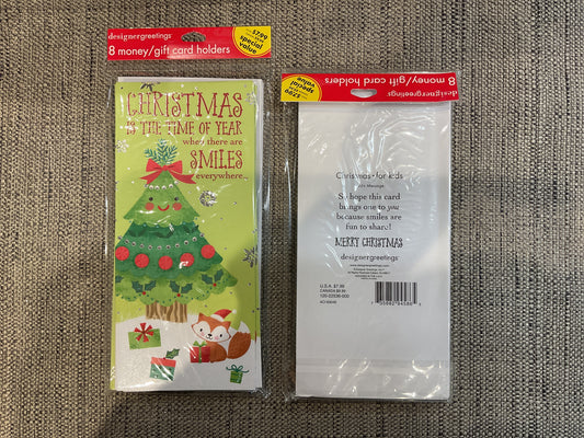 8 Ct Christmas Money/Gift Card Holders