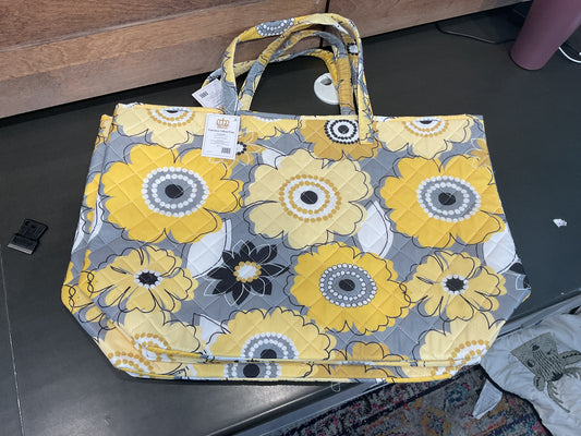 Francesca yellow grey tote