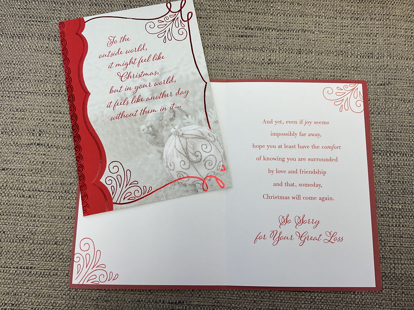 Sympathy - Christmas Card