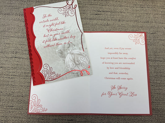 Sympathy - Christmas Card