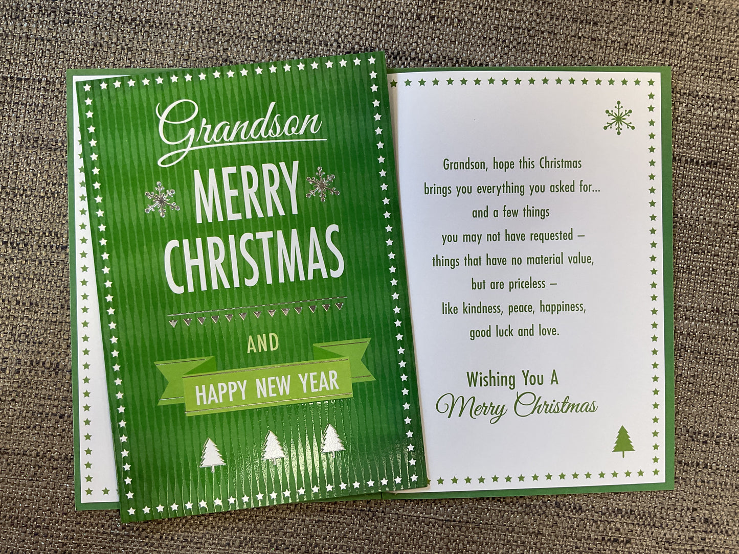Grandson Christmas Card