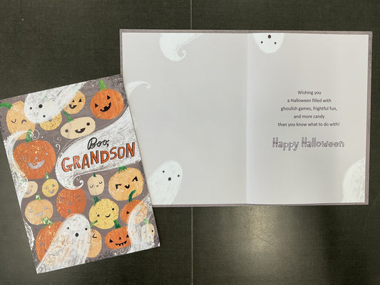 Preteen Grandson Halloween Card