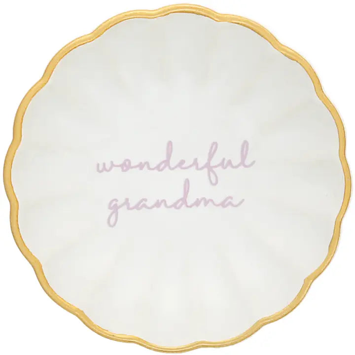 Wonderful Grandma - 2.75" Dish 5mm Sterling Cz Earrings