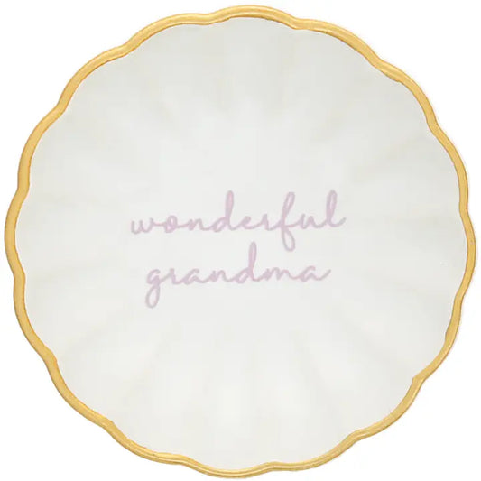 Wonderful Grandma - 2.75" Dish 5mm Sterling Cz Earrings